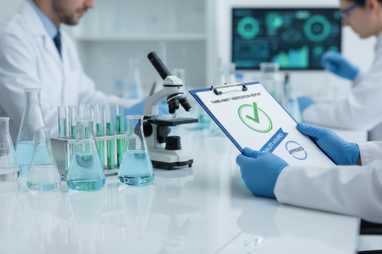 make an image to signify 3rd party lab testing